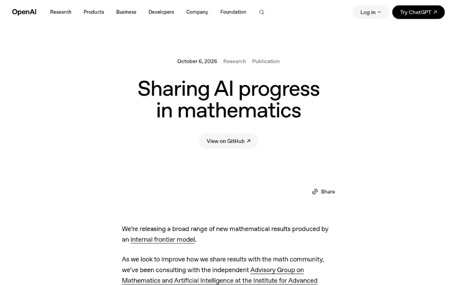 OpenAI divulga 722 manuscritos matemáticos criados por IA